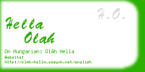 hella olah business card
